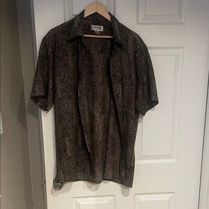 Comodo Men's Brown Casual Button Down Shirt